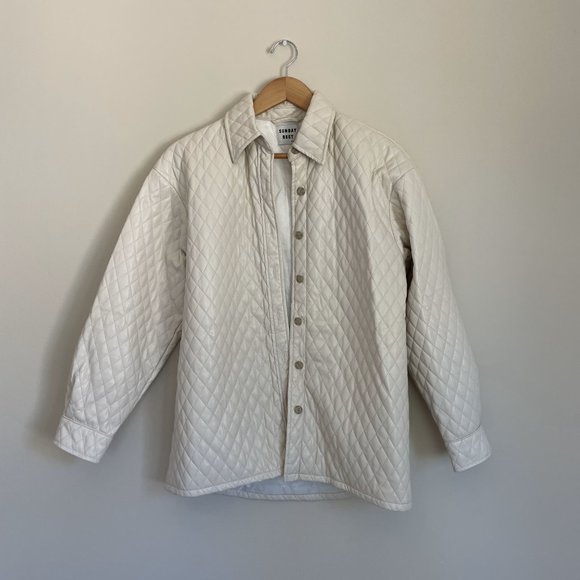 Aritzia | Sunday Best Flynn Shirt Jacket in Bone - Picture 2 of 5